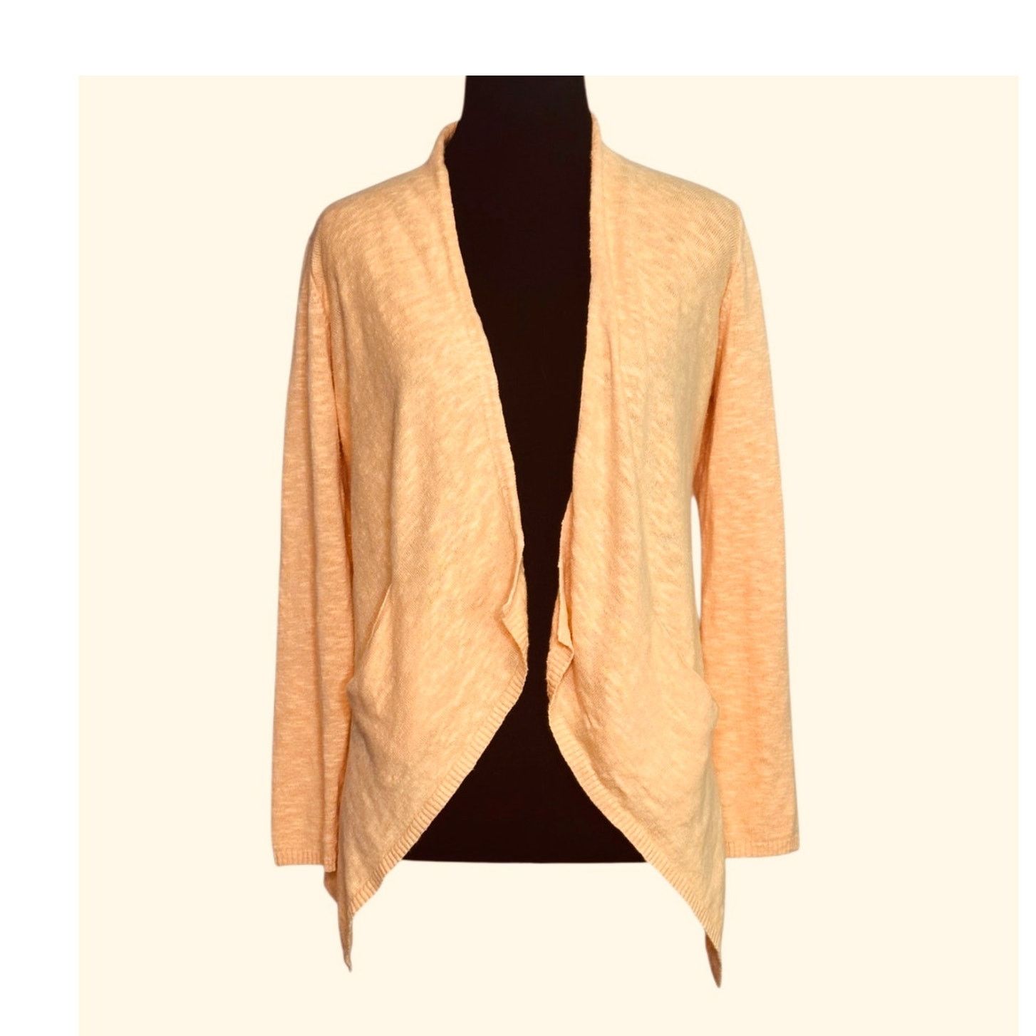 Eileen Fisher Eileen Fisher light orange open front cardigan size PS Size S / US 4 / IT 40 - 1 Thumbnail