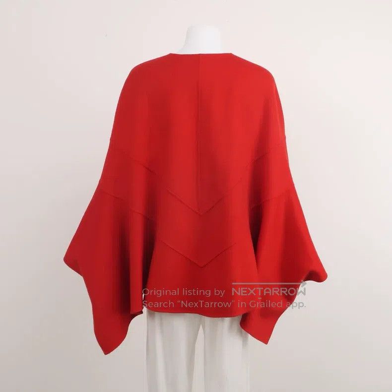 Valentino Valentino Red wool cape coat Size XS / US 0-2 / IT 36-38 - 2 Thumbnail