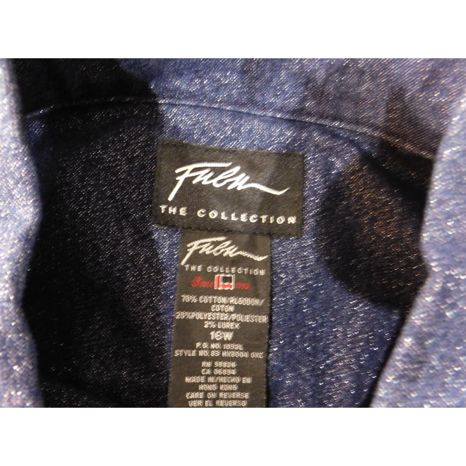 Fubu FUBU Jacket Denim Womens 16W Plus Regular Zip Mid-Length Long Sleeve Blue Retro Vintage N/A Size XXL / US 16-18 / IT 52-54 - 5 Thumbnail