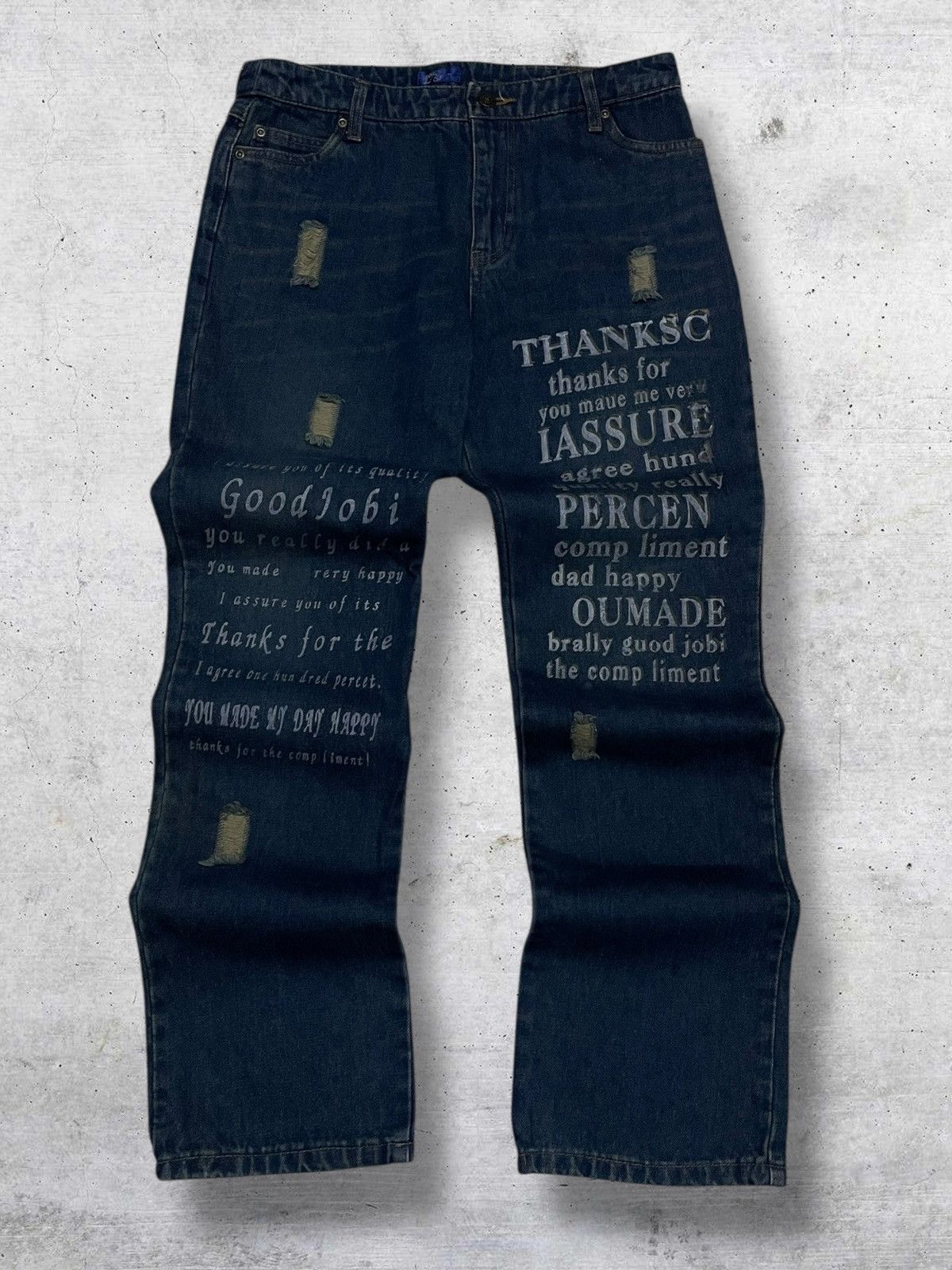 Hysteric Glamour LADY BLUE 1990S JAPAN DESIGNER EXPERIMENTAL POETIC DENIM Size US 29 - 1 Thumbnail