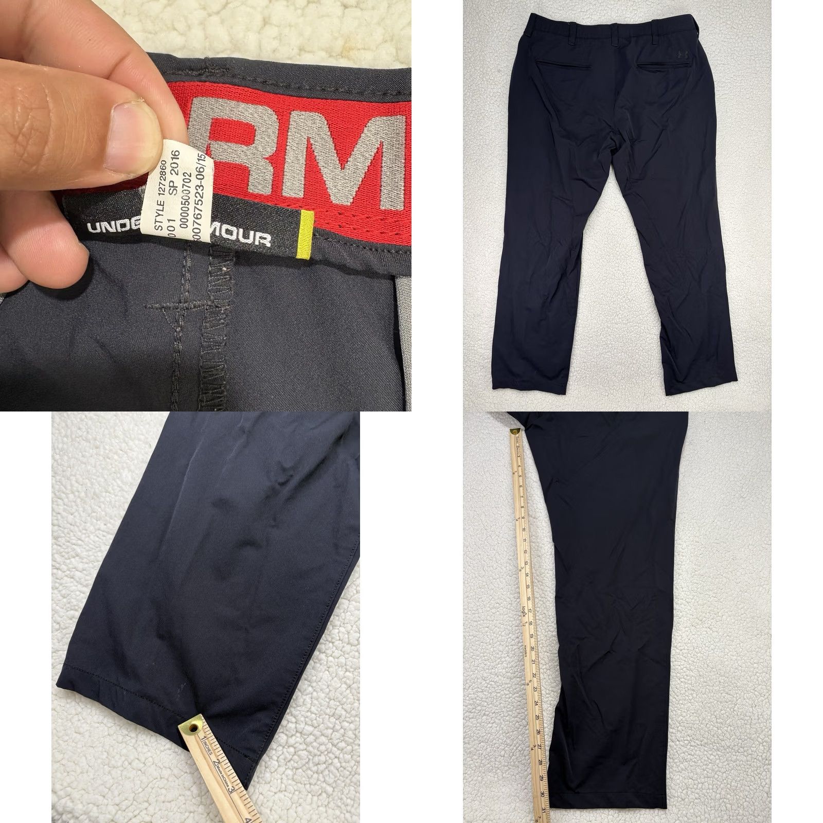Under Armour Under Armour Mens Black Chino Golf Performance Stretch Straight Pants Size 40x32 Size US 40 / EU 56 - 8 Thumbnail