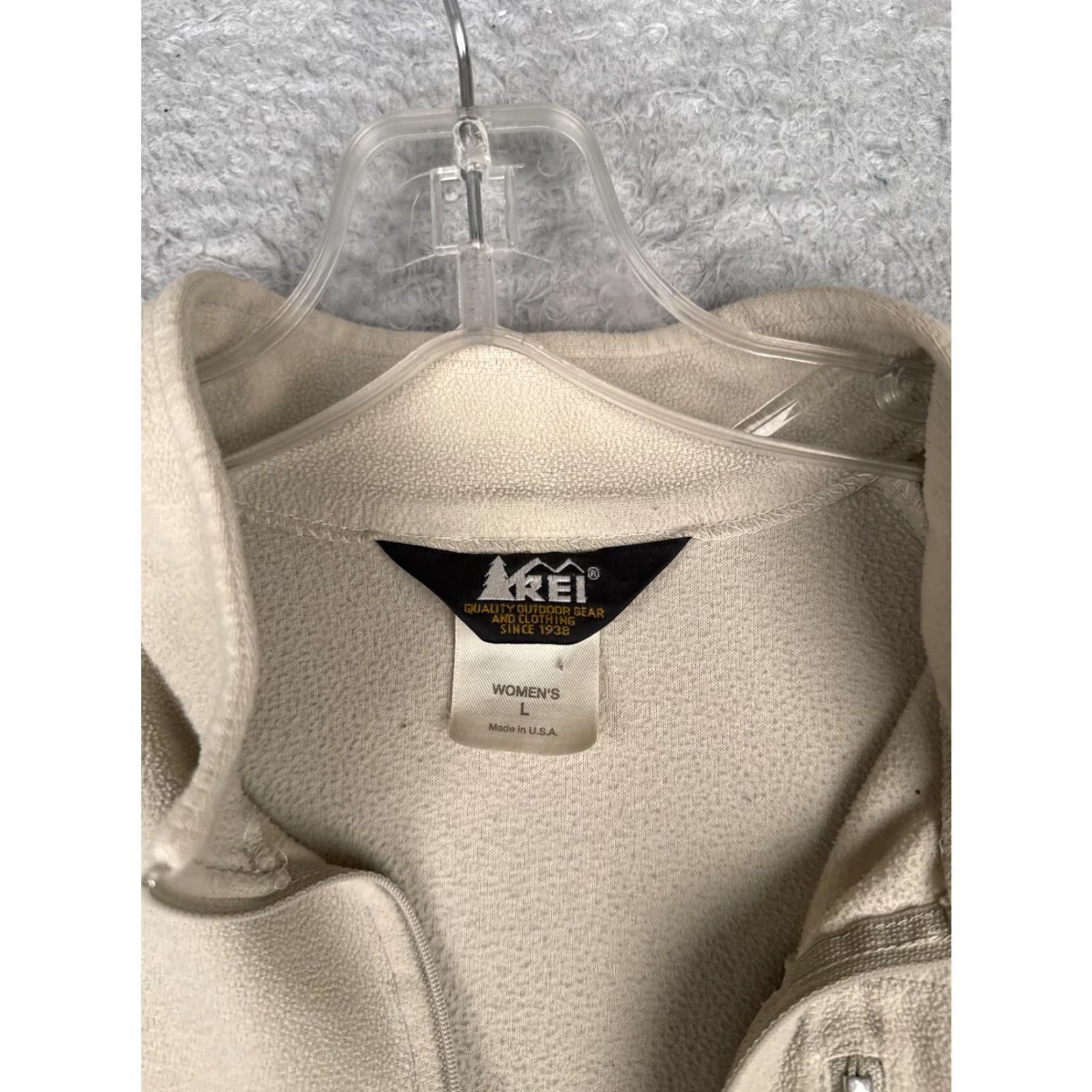 Vintage VINTAGE REI Fleece Pullover Womens L Beige 1/4 Zip Mock Neck 90s Hiking Poly Size L / US 10 / IT 46 - 7 Thumbnail