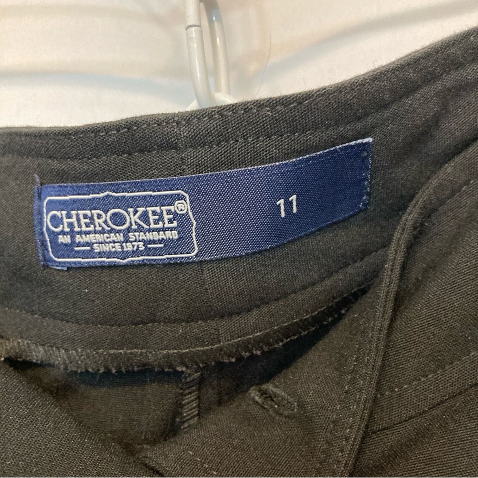 Cherokee Cherokee Black Lightweight Pleated Straight Dress Pants Size 32" / US 10 / IT 46 - 6 Thumbnail