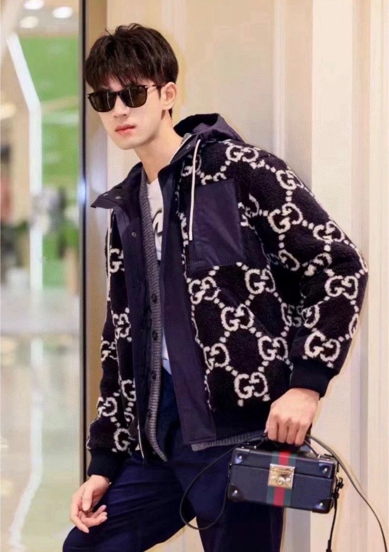 Gucci Gucci Dark blue double G lamb jacket 2502-Nextarrow Size US XS / EU 42 / 0 - 7 Thumbnail