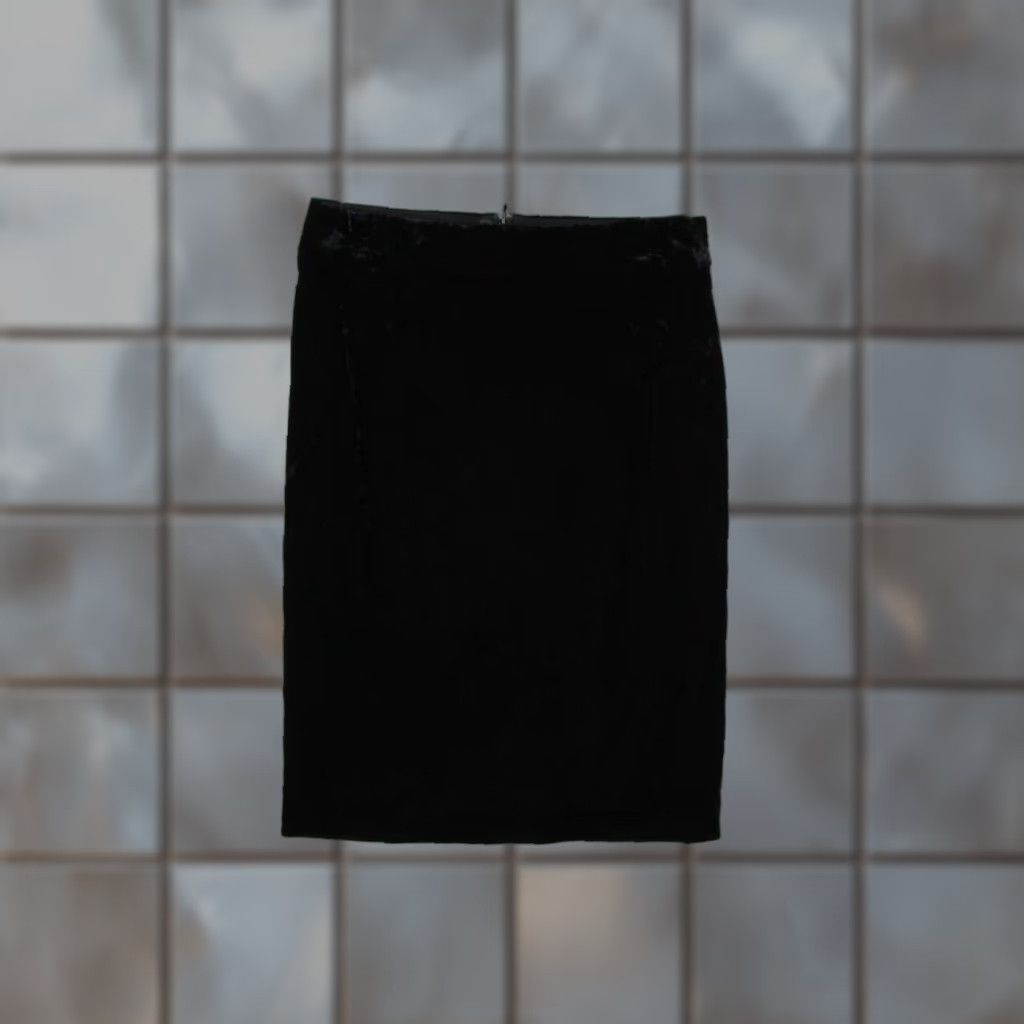 Giorgio Armani Giorgio Armani Skirt Women 40 Black Crushed Velvet Viscose Made in Italy Tailored A-Line Short Zip Logo Velvet Named City Holiday Theme (Mens, Womens) Size 27" / US 4 / IT 40 - 1 Thumbnail