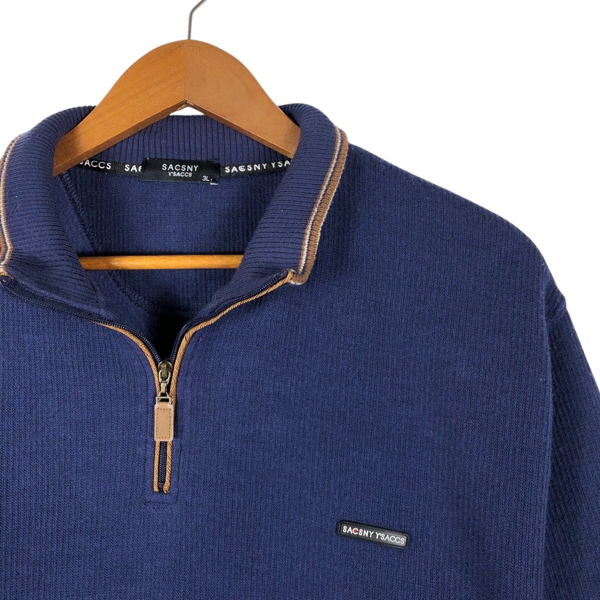 Yohji Yamamoto Yohji Yamamoto Y'Saccs Sacsny Half Zip Sweatshirt Size US L / EU 52-54 / 3 - 4 Thumbnail