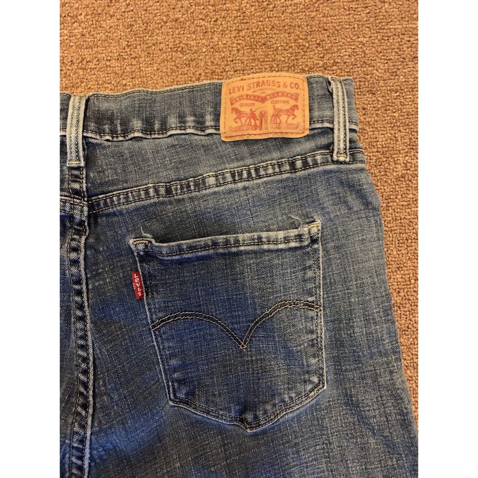 Levi's Levis 312 Womens Jeans Blue Size W3/L32 Slim Mid Rise Denim Size 32" / US 10 / IT 46 - 4 Thumbnail