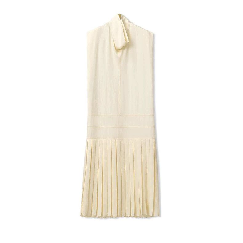 Jil Sander Jil Sander High waisted pleated patchwork sleeveless dress Size XXS / US 00 / IT 34 - 1 Thumbnail
