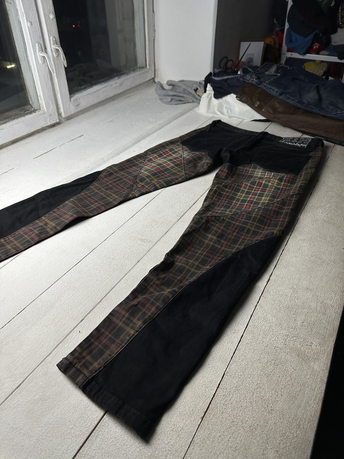 Japanese Brand 🚨Japanese Cosmo Lupo Baggy Distressed Opium Punk Jeans Owens Size US 32 / EU 48 - 9 Thumbnail