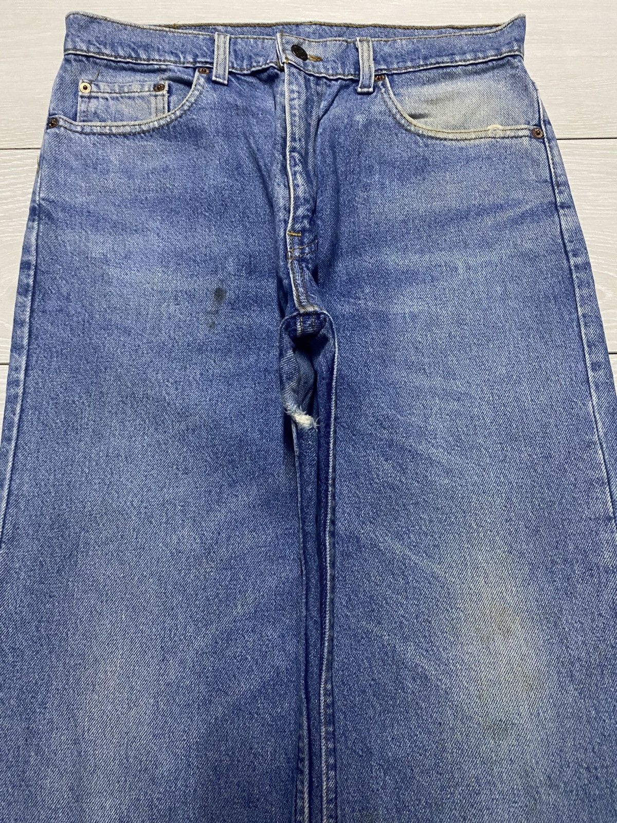 Levi's Vintage Levis 510 Blue Wash Distressed Jeans Size US 32 / EU 48 - 3 Thumbnail