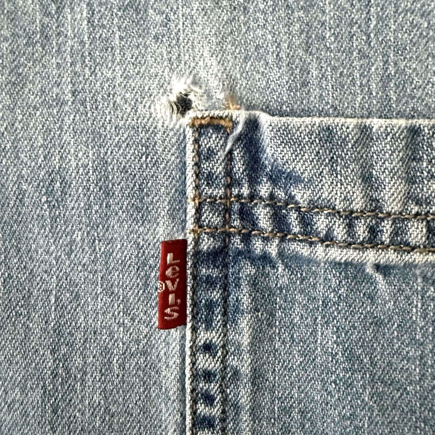 Levi's VINTAGE Levi’s Red Tab Shirt Men XXL Blue Metal Button Rivet Denim Workwear Aged Size US XXL / EU 58 / 5 - 4 Thumbnail