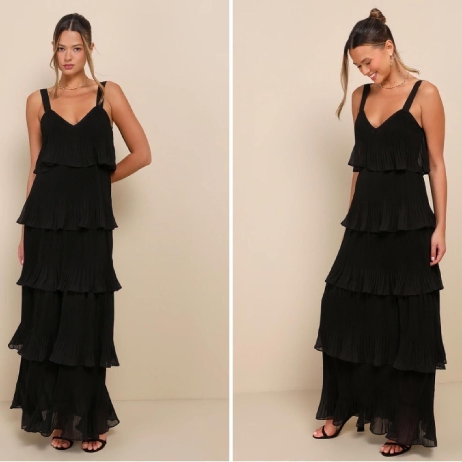 Lulus LULU's Prom Wedding Bridesmaid Tiered Ruffles BohoMaxi Size L / US 10 / IT 46 - 3 Thumbnail