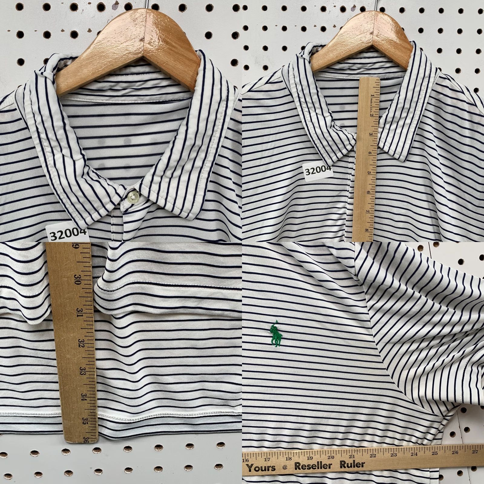 Polo Ralph Lauren Polo Ralph Lauren Shirt Mens 2XLT White Gold fits Tall Purple Striped Pony 25x36 Size US XXL / EU 58 / 5 - 8 Thumbnail