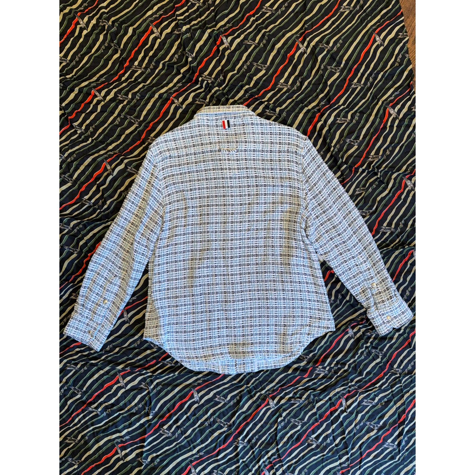 Thom Browne $2,850 Thom Browne Crochet Tweed Snap Fromt Shirt Jacket - 3 Size US L / EU 52-54 / 3 - 2 Thumbnail