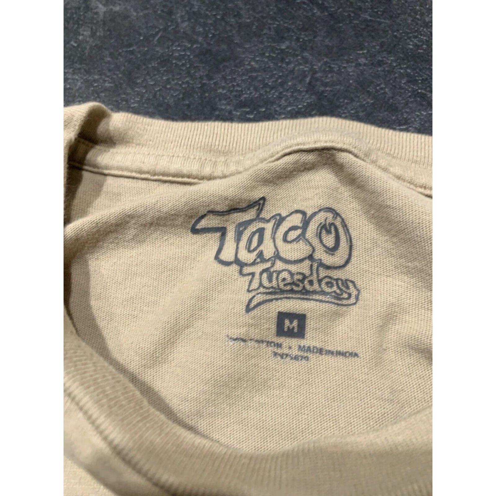 Vintage Taco Tuesday Mens Khaki Anti-social T-Shirt Medium Size US M / EU 48-50 / 2 - 4 Thumbnail