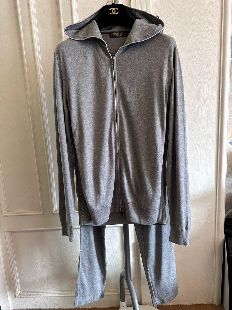 Loro Piana LORO PIANA Cashmere cotton knit cap sweater with zipper Size S / US 4 / IT 40 - 1 Thumbnail