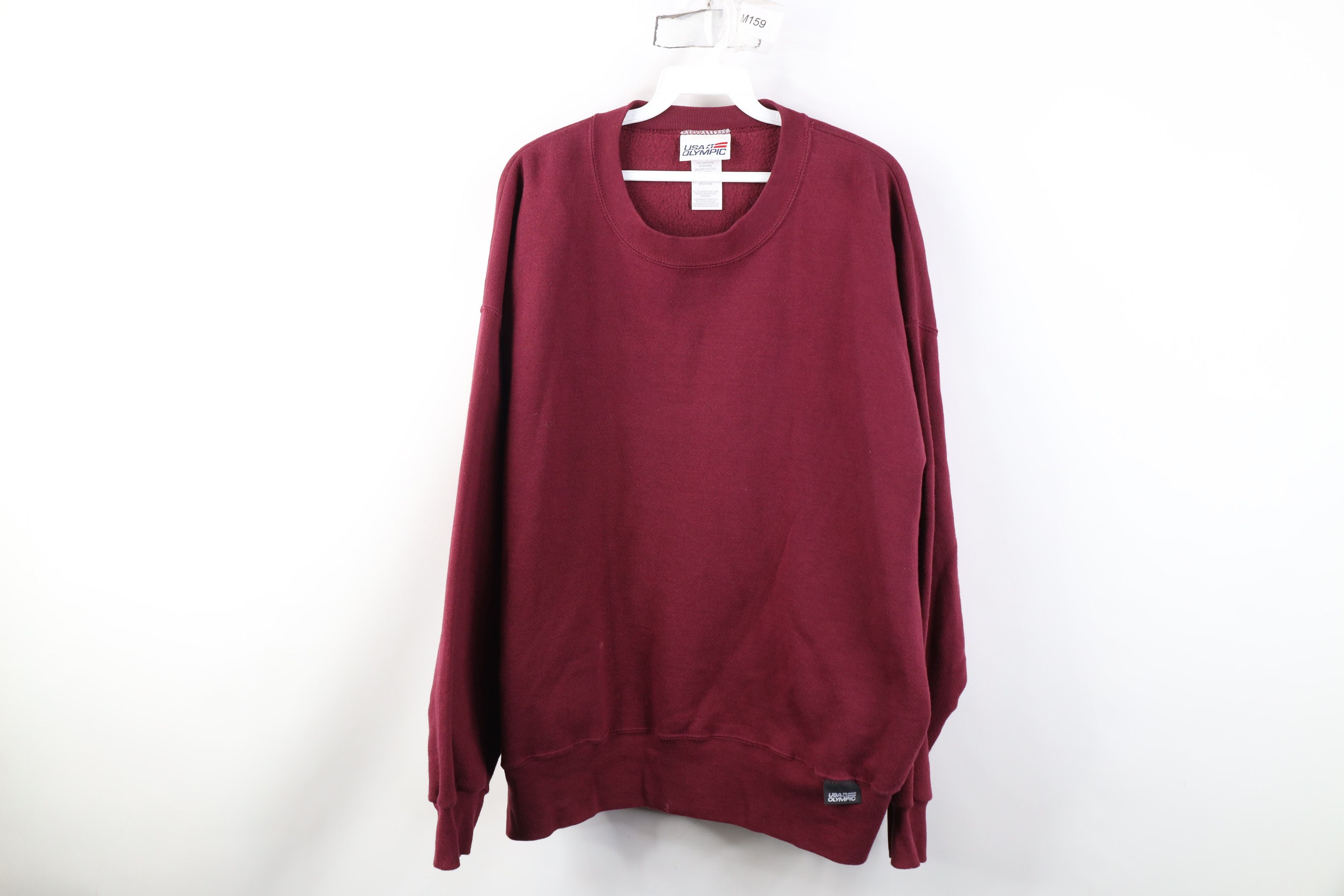 Vintage Vintage 90s USA Olympics Crewneck Sweatshirt Burgundy Red Size US XL / EU 56 / 4 - 1 Thumbnail