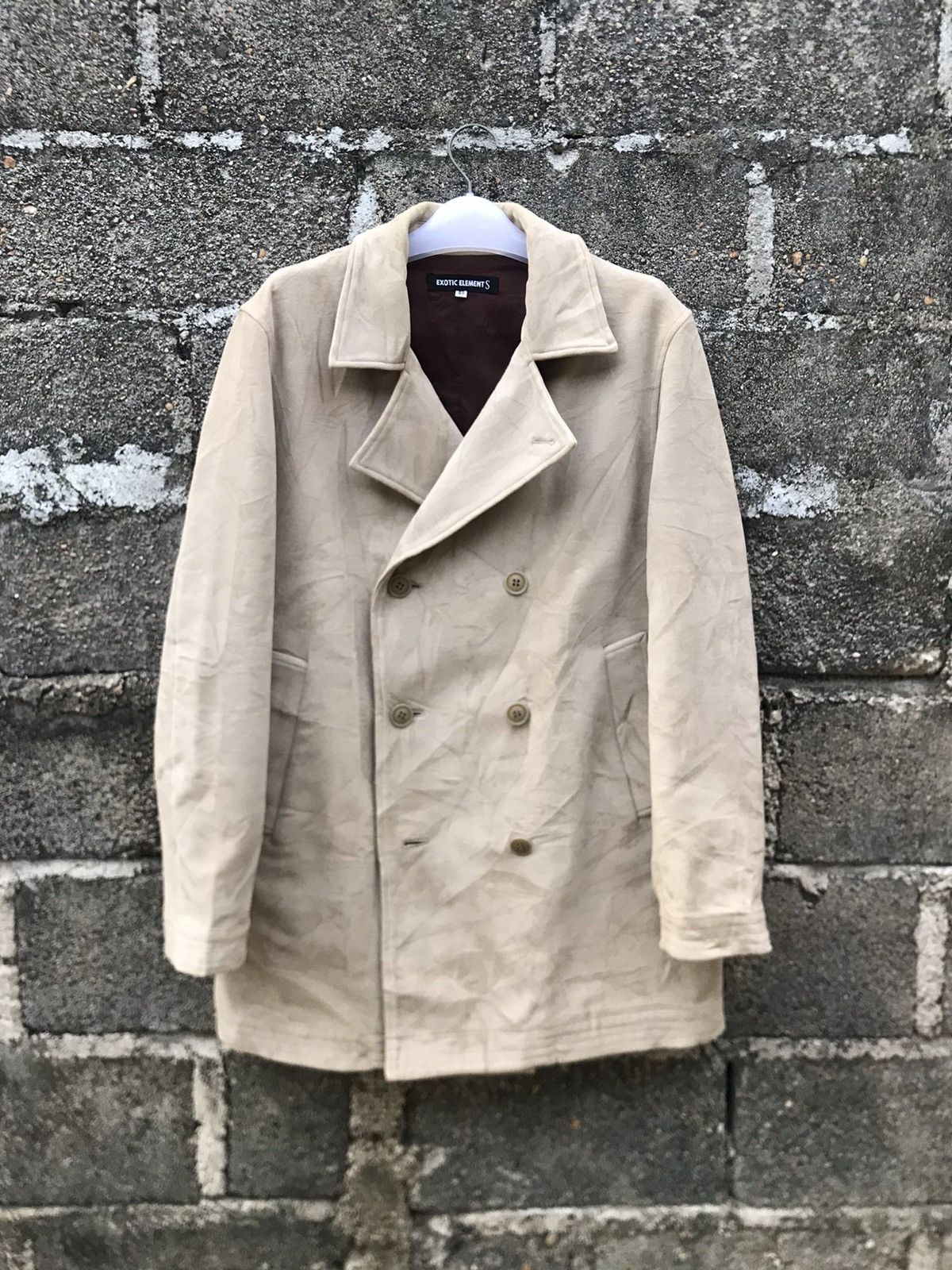 Japanese Brand × Vintage ⚡️Vintage Exotic Elements Double Breasted Peacoat Size US M / EU 48-50 / 2 - 1 Thumbnail