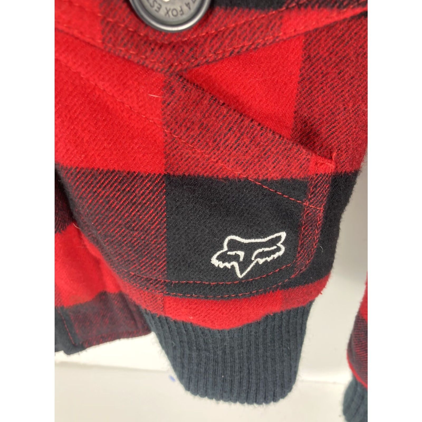 Vintage FOX Flannel Jacket Womens Size Small Buffalo Check Plaid Fleece Hood Outdoor Jacket/Coat Casual Womens Regular Late Size S / US 4 / IT 40 - 4 Thumbnail