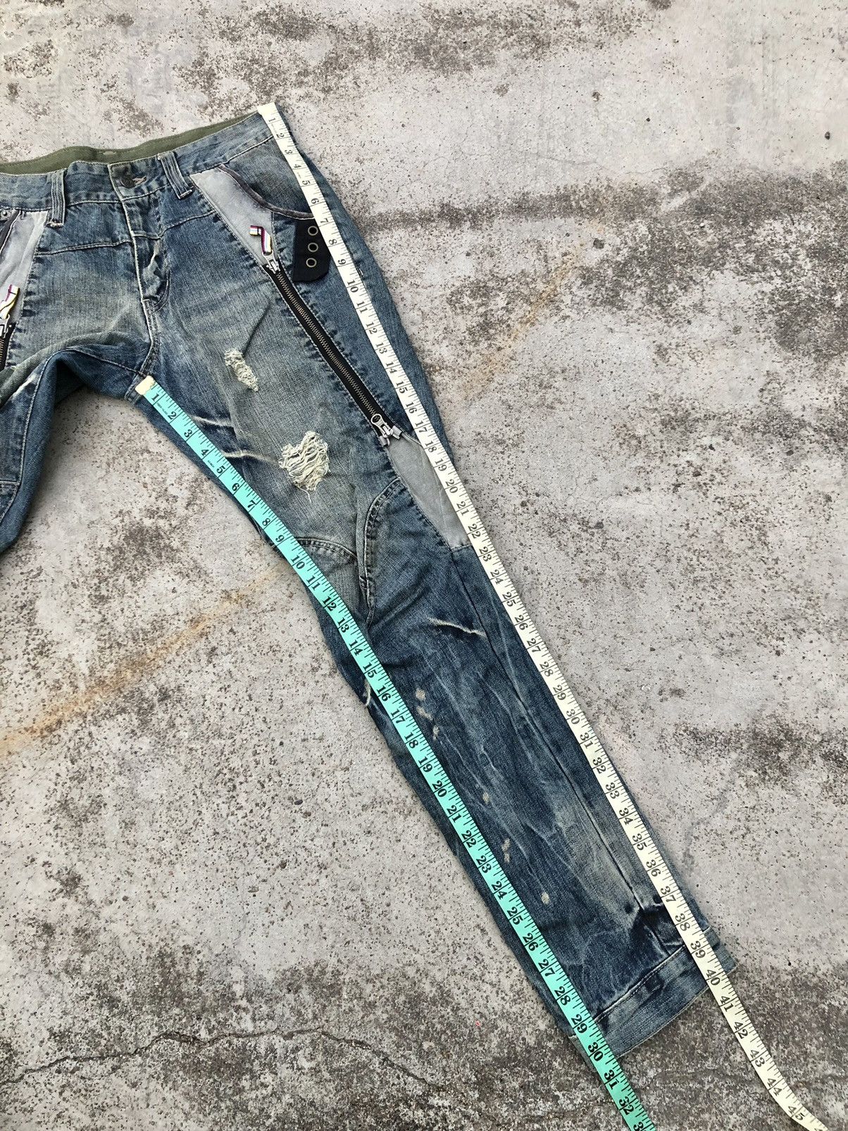 PPFM VINTAGE ZIPPER PUNK STYLE PPFM DENIM Size US 31 - 13 Thumbnail