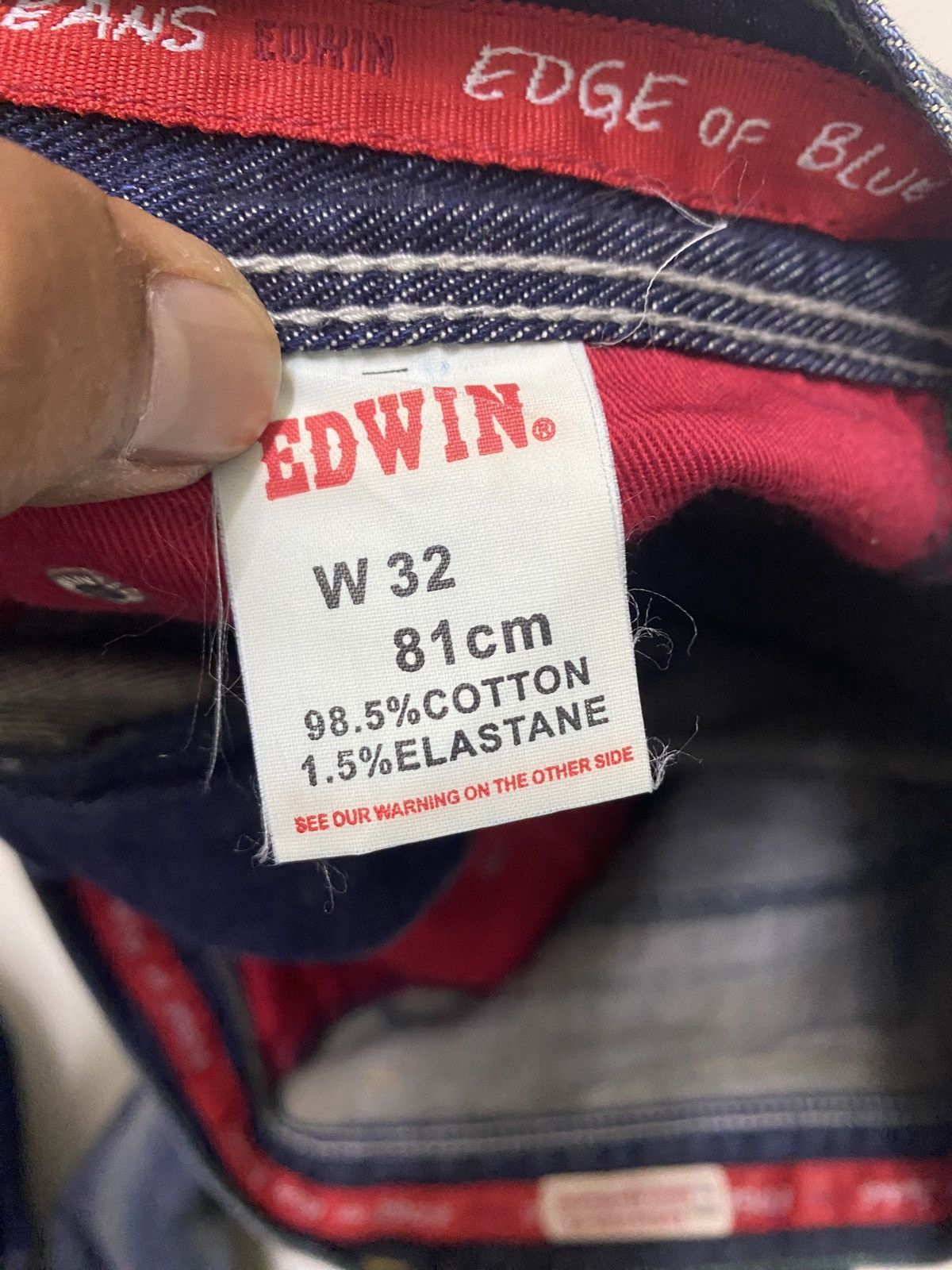 Edwin × Japanese Brand × Vintage EDWIN JEANS RARE DESIGN Size US 32 / EU 48 - 3 Thumbnail