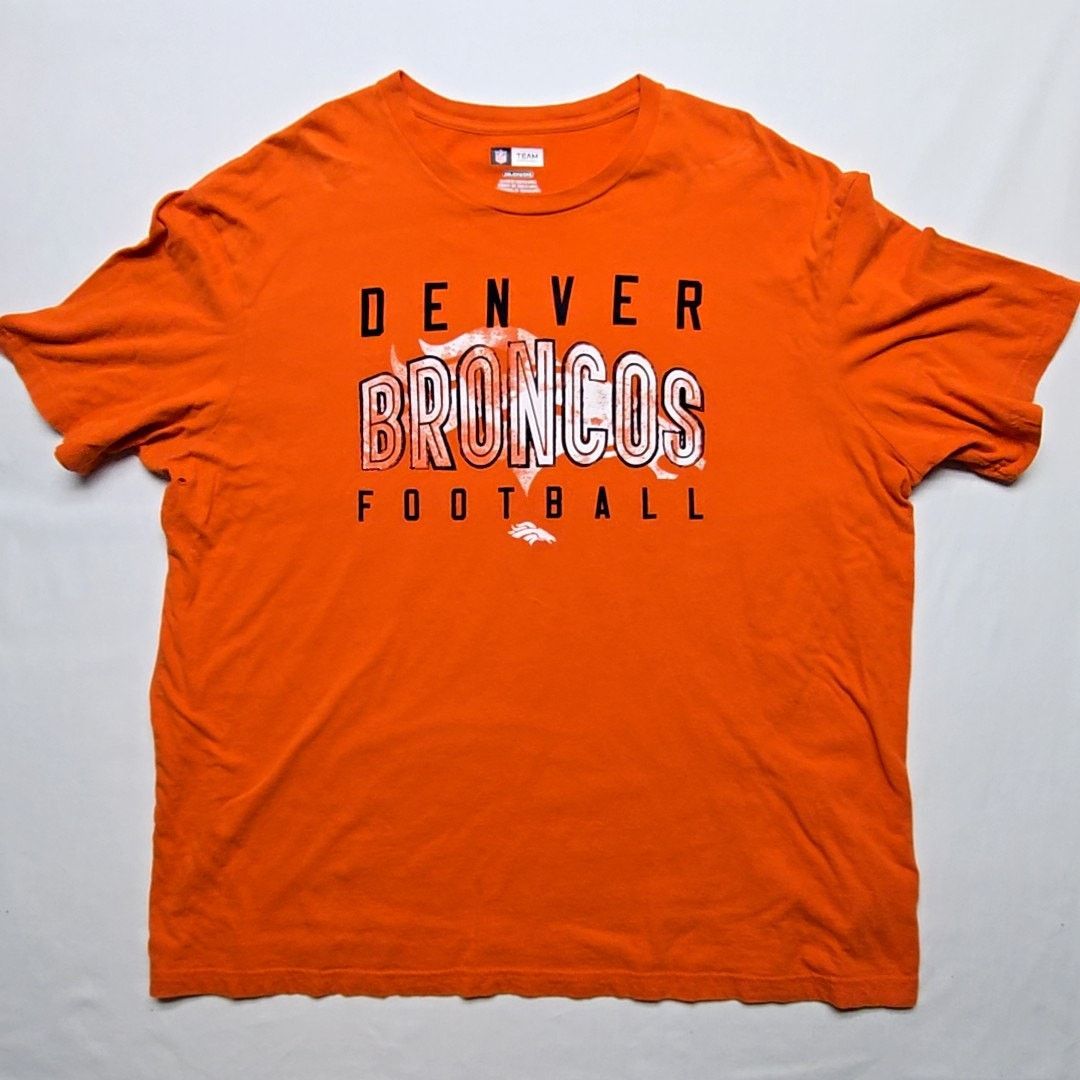 NFL Denver Broncos Football Shirt NFL Orange Graphic Tee 2XL Size US XXL / EU 58 / 5 - 1 Thumbnail