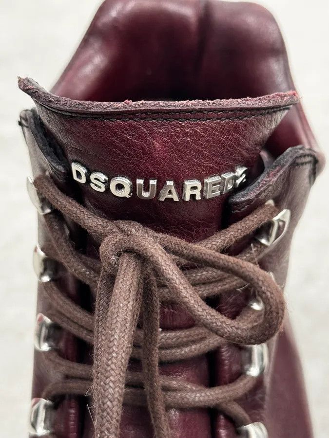 Dsquared2 2000s Dsquared2 Black & Burgundy Red Leather Boots Size US 9 / EU 42 - 4 Thumbnail