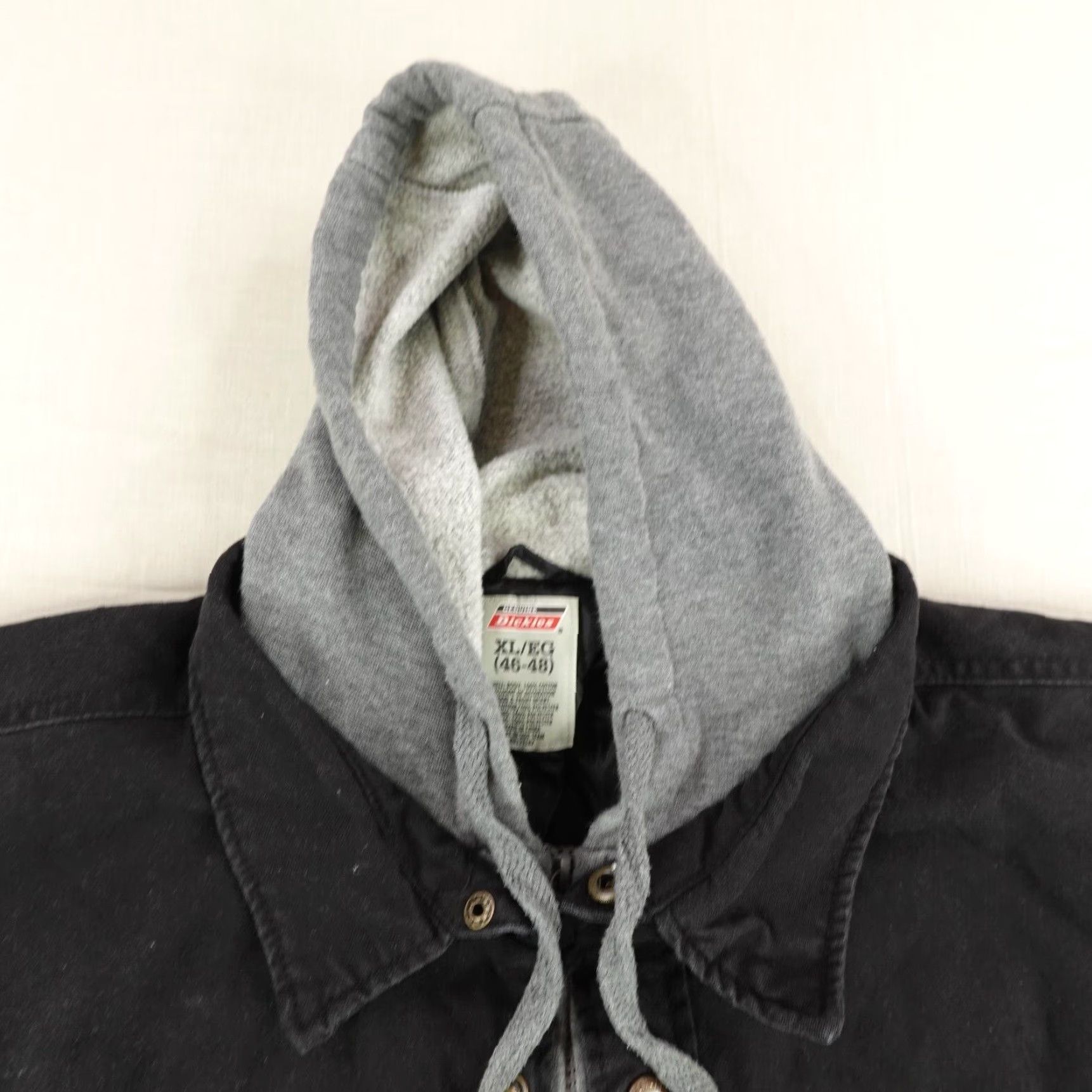 Dickies Dickies Jacket Mens XL Black Quilt Lined Hooded Chore Field Barn Work Coat Zip Jacket Size US XL / EU 56 / 4 - 2 Thumbnail