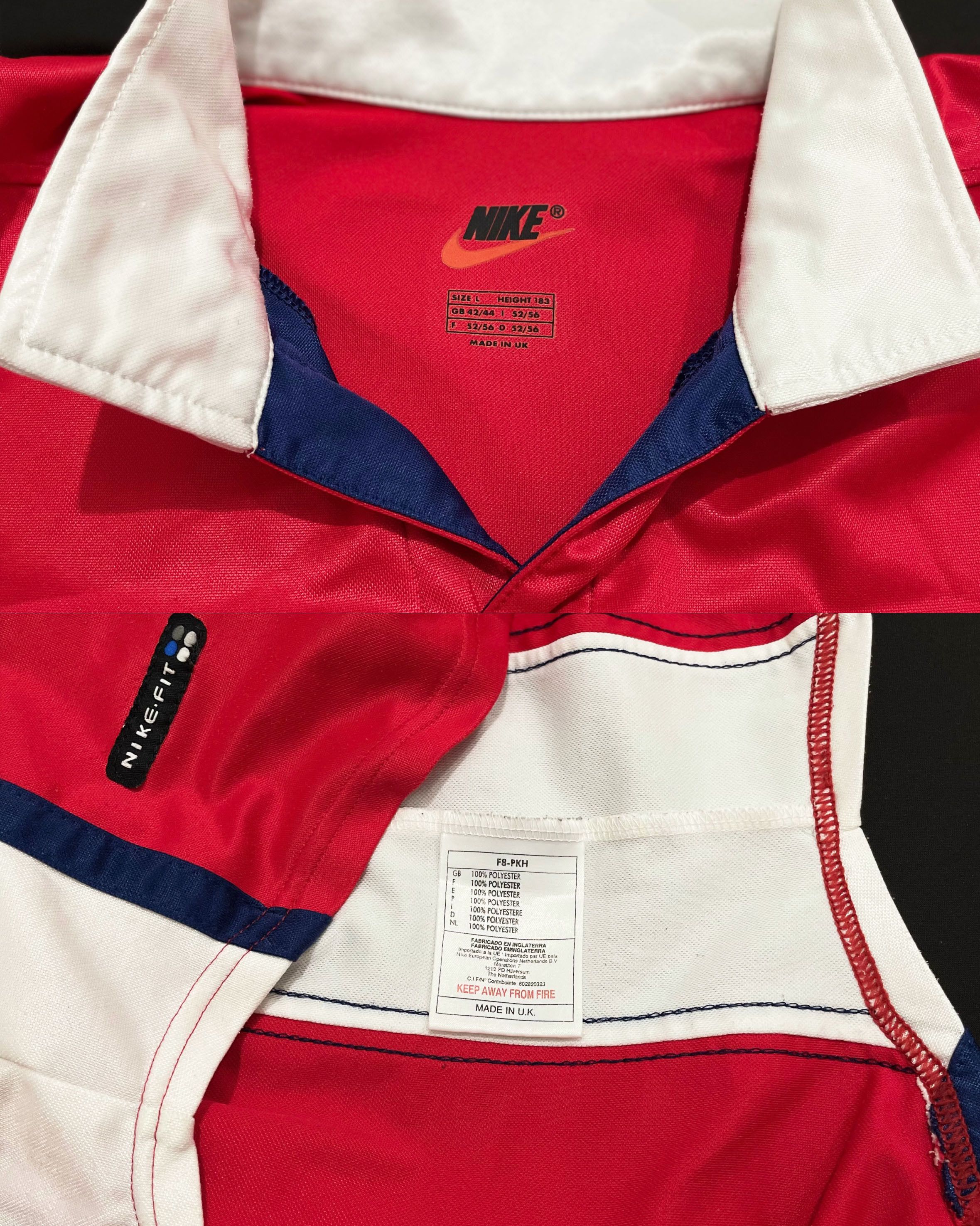 Nike Arsenal FC Home Kit 1998 1999 Size US L / EU 52-54 / 3 - 7 Thumbnail