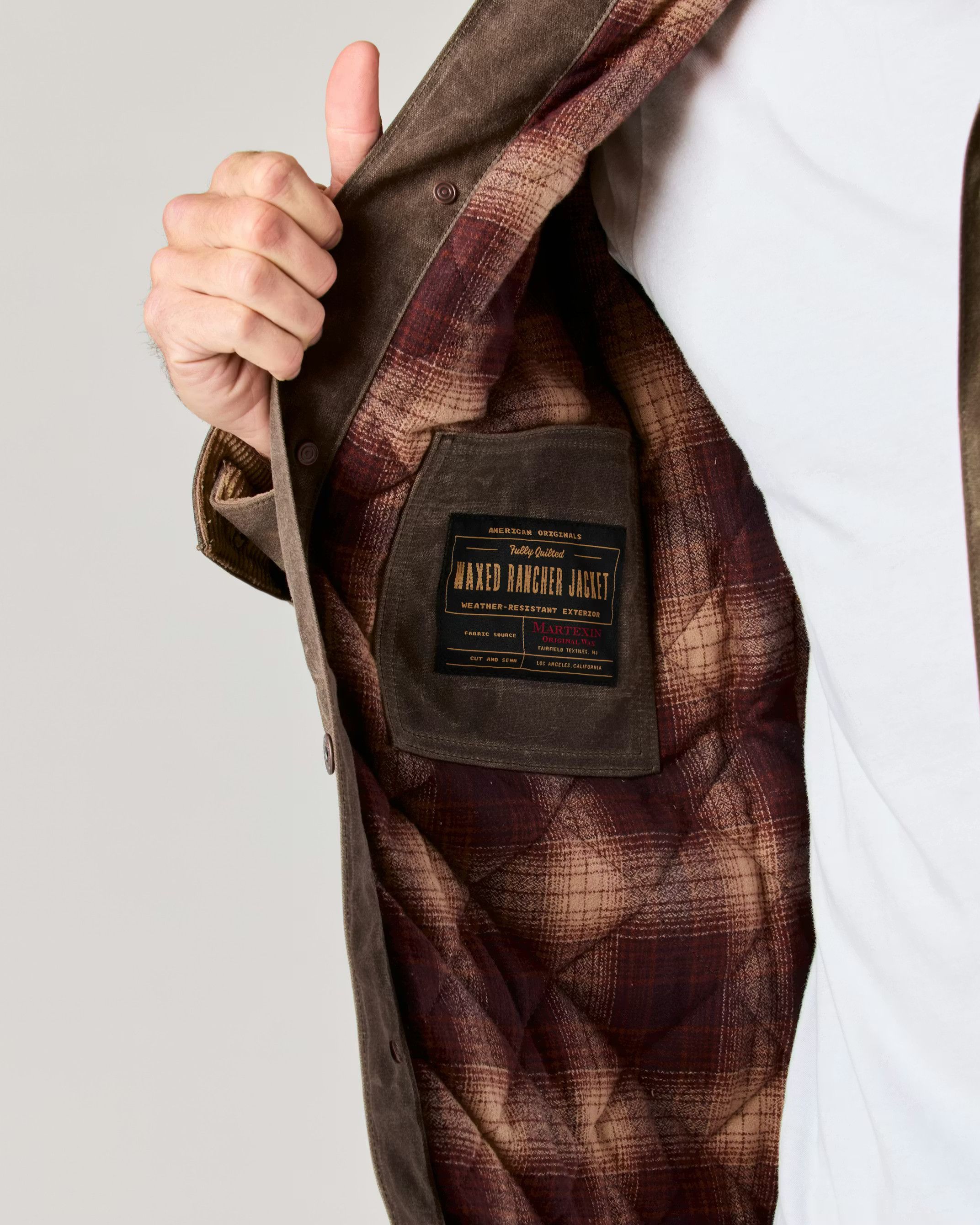 Flint And Tinder Flannel-Lined Quilted Waxed Rancher Jacket Size US L / EU 52-54 / 3 - 8 Thumbnail