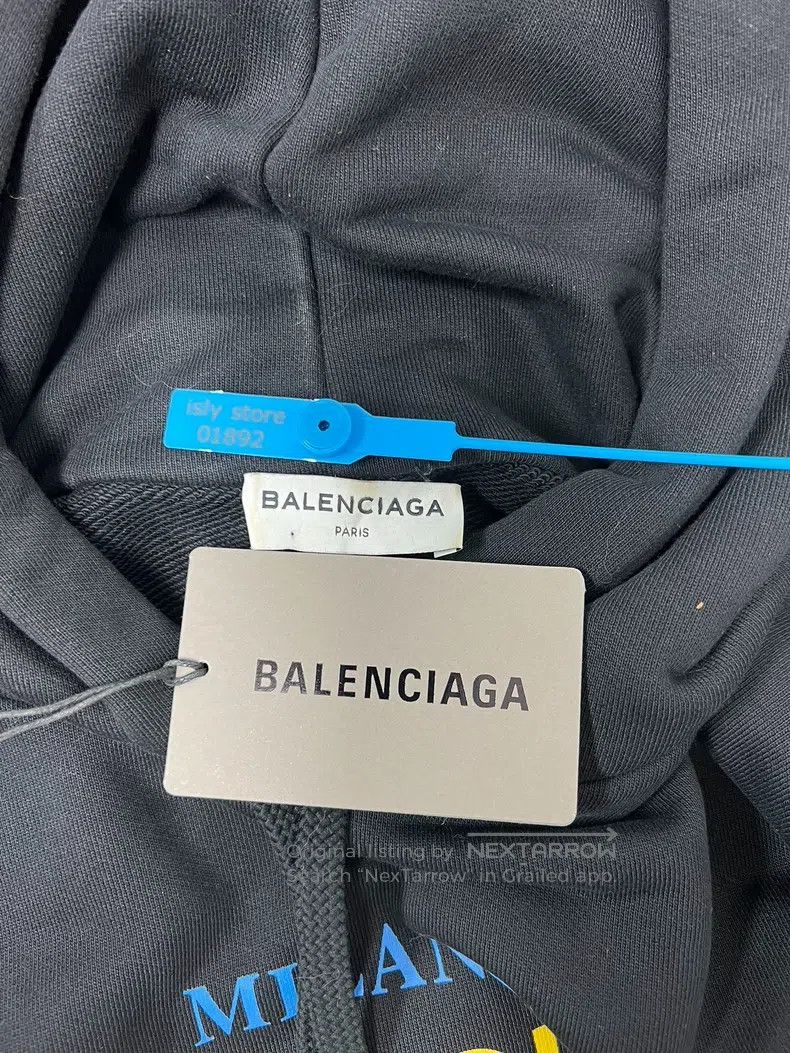 Balenciaga Balenciaga Logo slogan hooded sweater Size US S / EU 44-46 / 1 - 4 Thumbnail