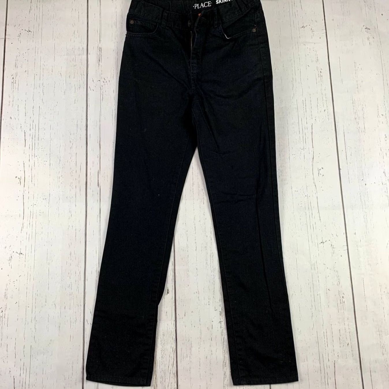 Vintage Place Black Skinny Fit Jeans Pants Denim Women Size 12 Mid Rise 26 Size 26" / US 2 / IT 38 - 2 Thumbnail
