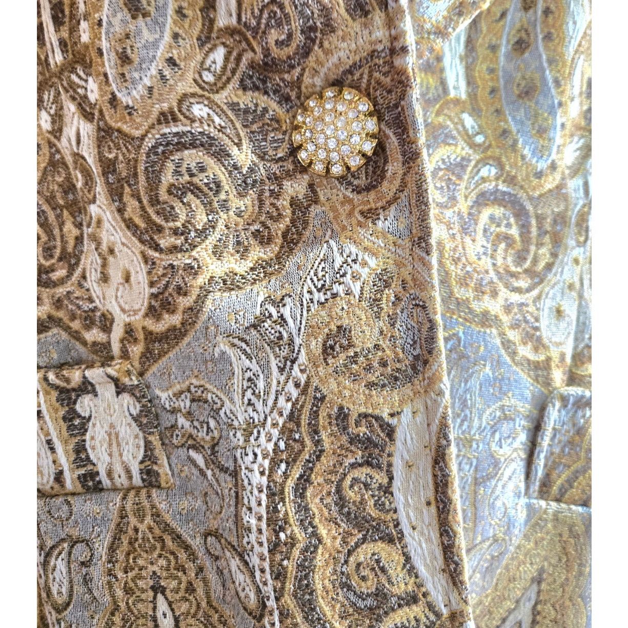 Other Coldwater Creek Gold Paisley Single Button Blazer 1X Plus Size XXL / US 16-18 / IT 52-54 - 2 Thumbnail