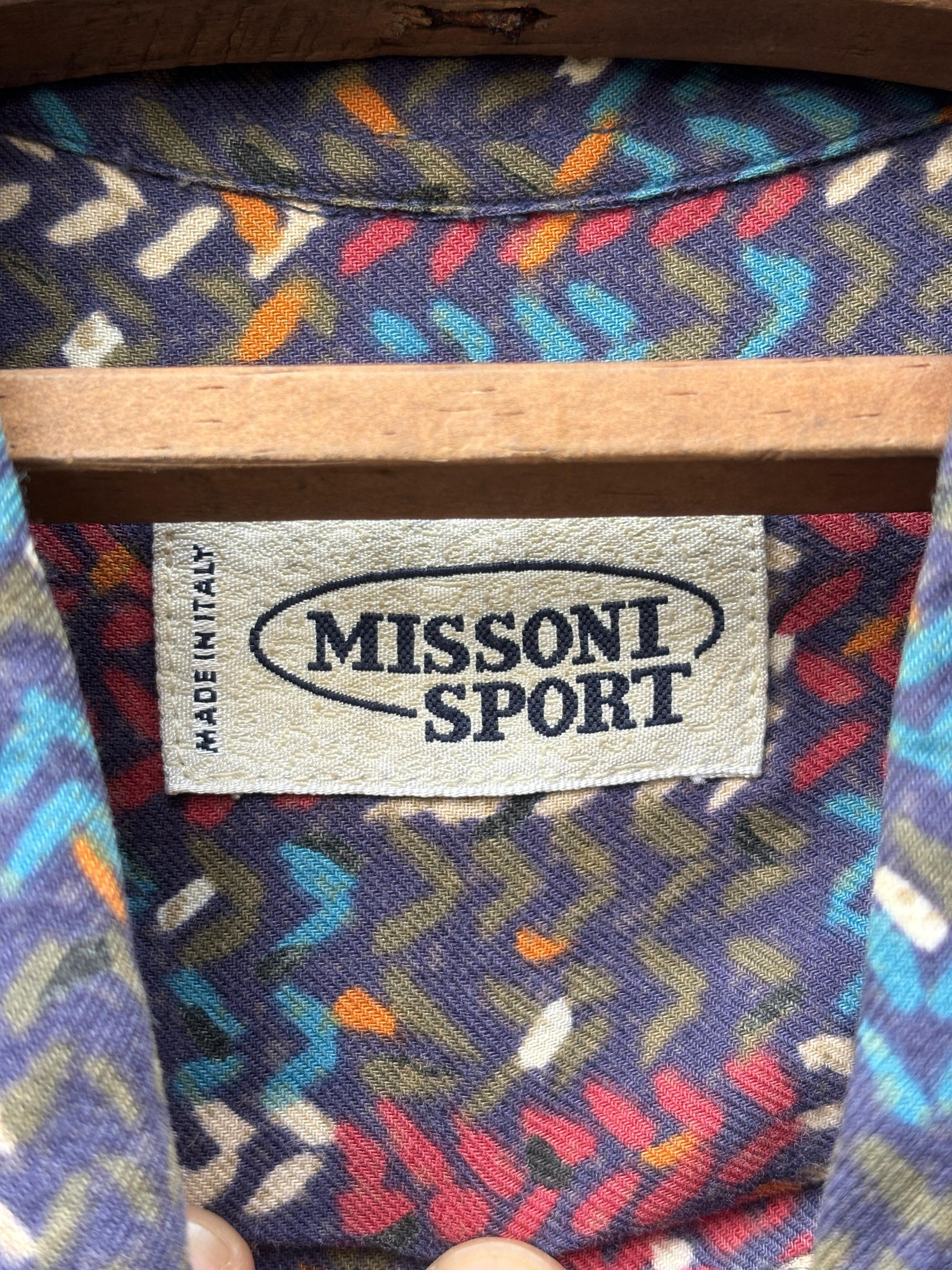 Missoni MISSONI SPORT Vintage Printed Button-up Shirt Size US L / EU 52-54 / 3 - 4 Thumbnail
