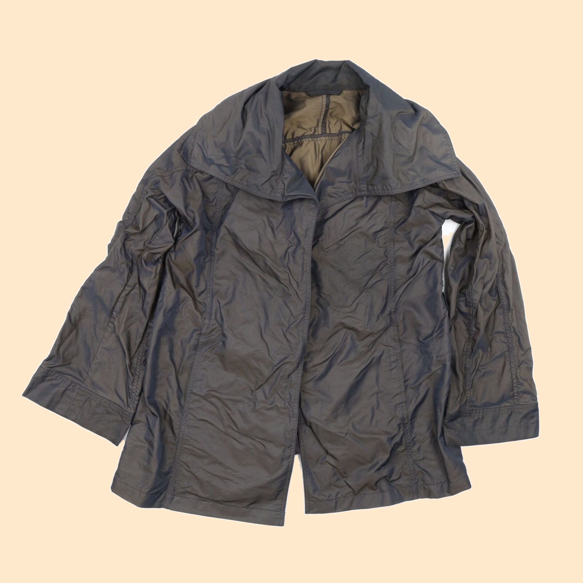 Jaeger Authentic Luxury British Style Classic Navy Blue Double Breasted Women s Trench Coat Size 10 Grailed