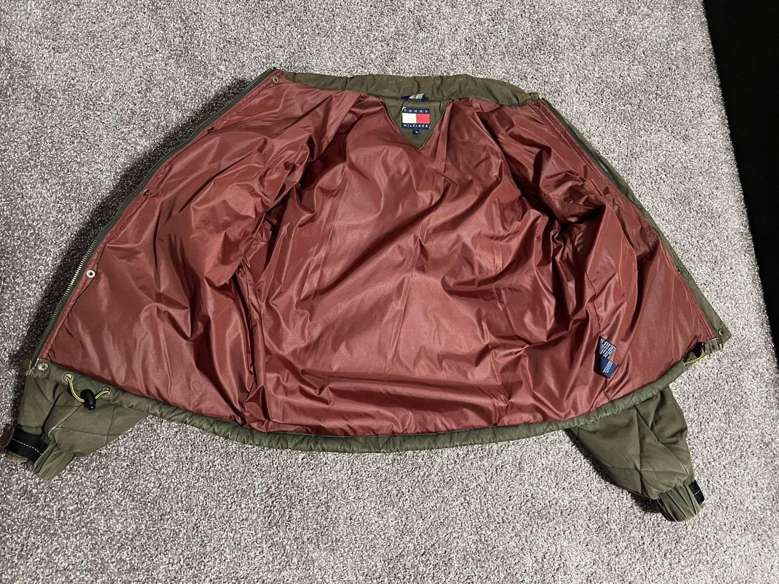 Tommy Hilfiger Vintage 1990s Tommy Hilfiger Green Quilted Puffer Jacket Size US S / EU 44-46 / 1 - 13 Thumbnail