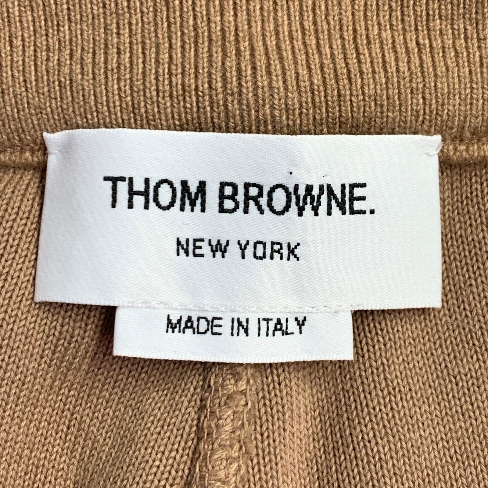 Thom Browne THOM BROWNE Brown Cream Cotton Blend Stripe Casual Pants Size 25" / US 0 / IT 36 - 6 Thumbnail