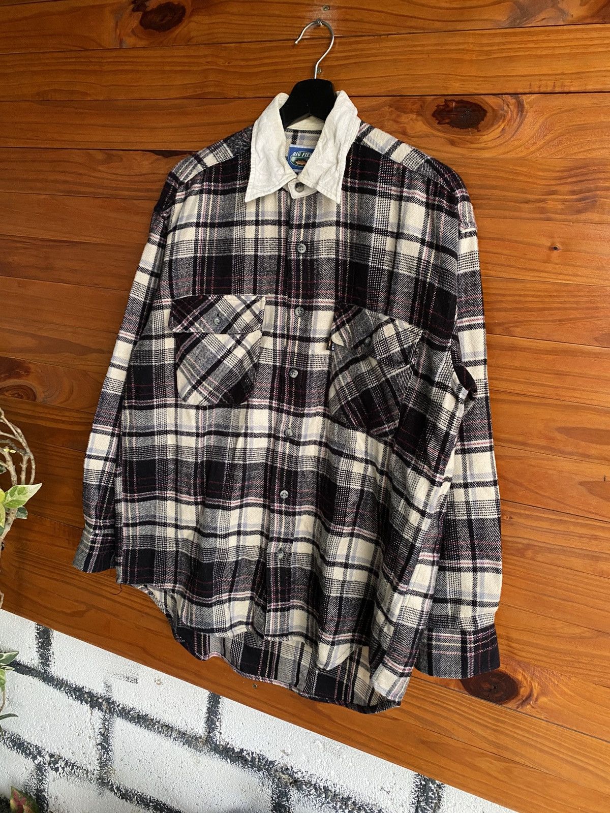 Vintage Vintage Big Field Heavy Flannel Shirt – Corduroy Collar Size US L / EU 52-54 / 3 - 4 Thumbnail