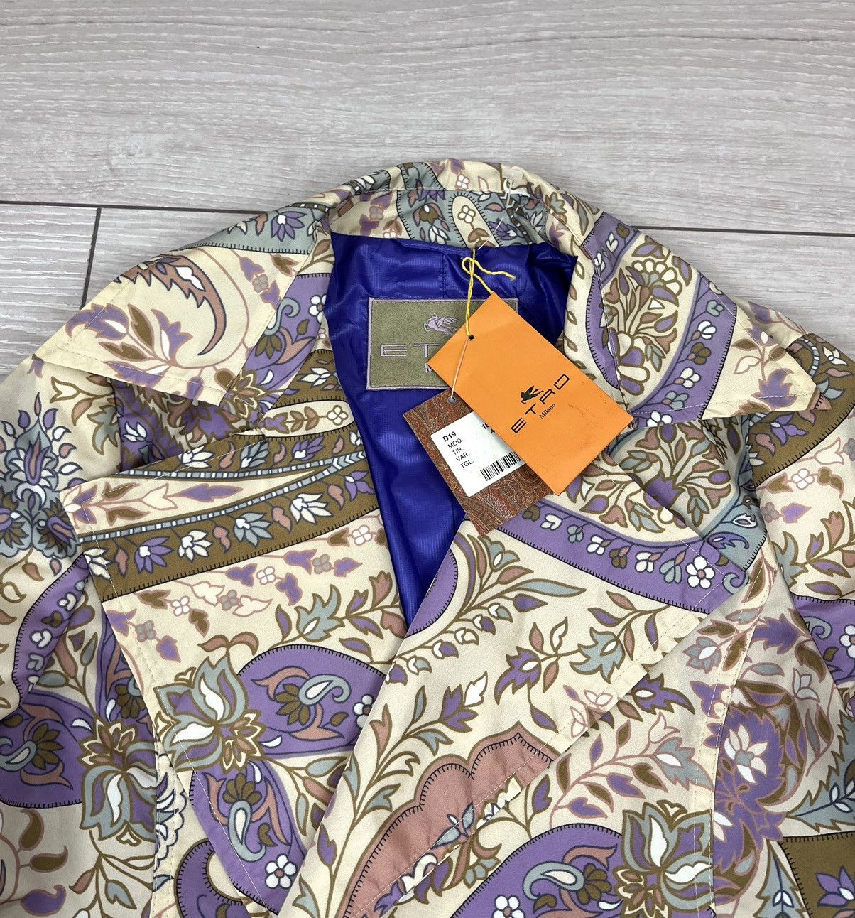 Etro New Etro Multicolor All Over Print Nylon Trench Coat Jacket Size US M / EU 48-50 / 2 - 8 Thumbnail