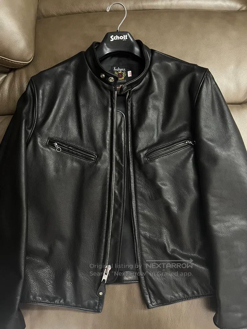 Schott Schott Cowhide motorcycle jacket leather jacket Size US XL / EU 56 / 4 - 1 Thumbnail
