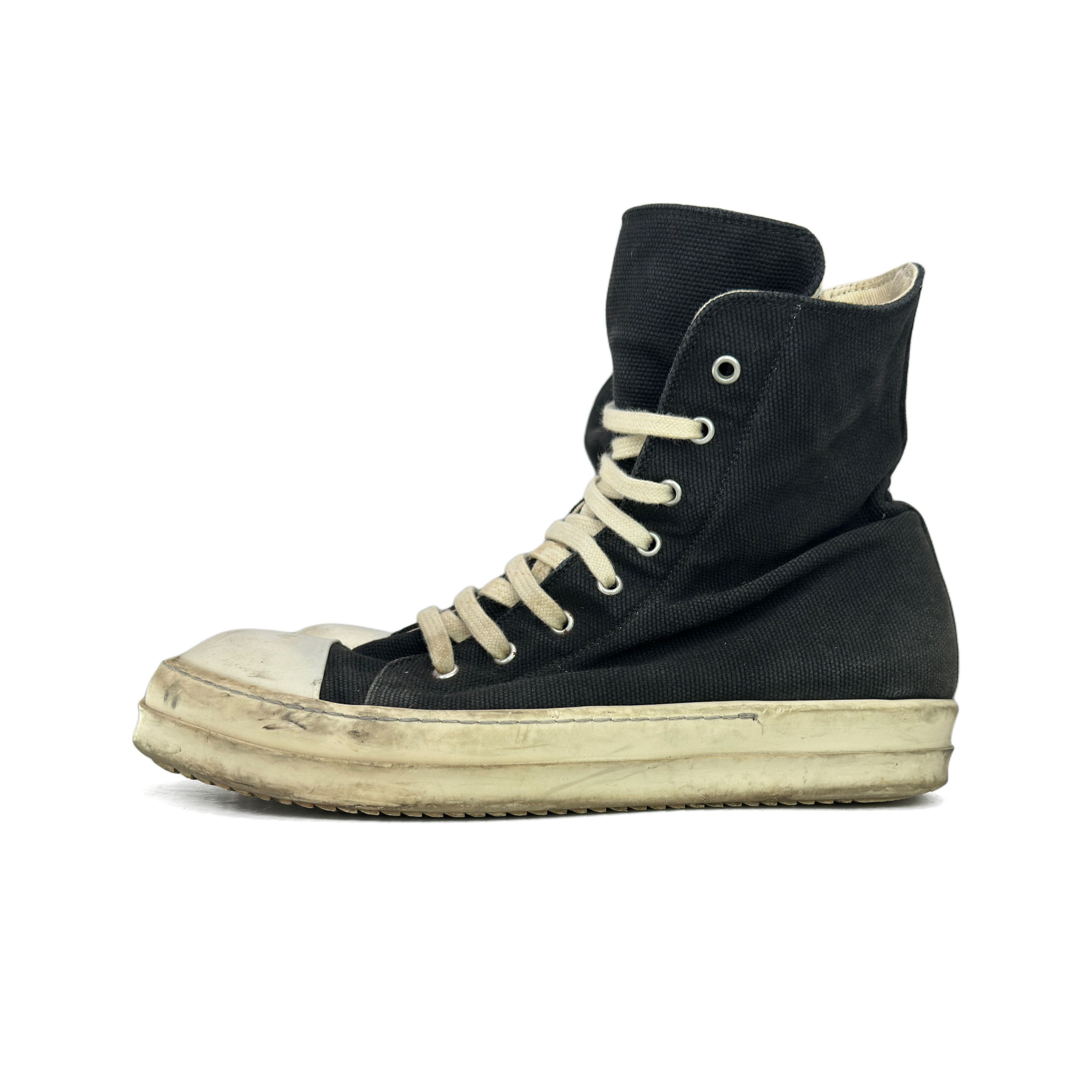 Rick Owens Drkshdw Rick Owens DRKSHDW Side Zip Canvas Sneakers US 9.5 Size US 9.5 / EU 42-43 - 1 Thumbnail