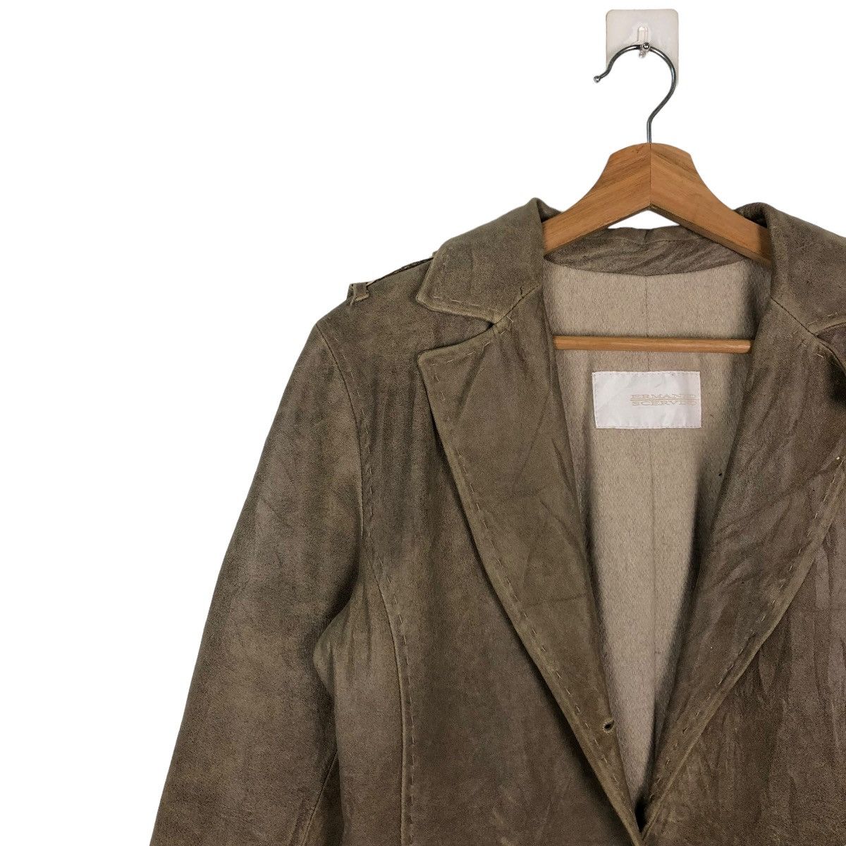 Japanese Brand 🔥VINTAGE BIKER LEATHER JACKET ERMANNO SCERVINO ISSEY MIYAKE Size US S / EU 44-46 / 1 - 6 Thumbnail