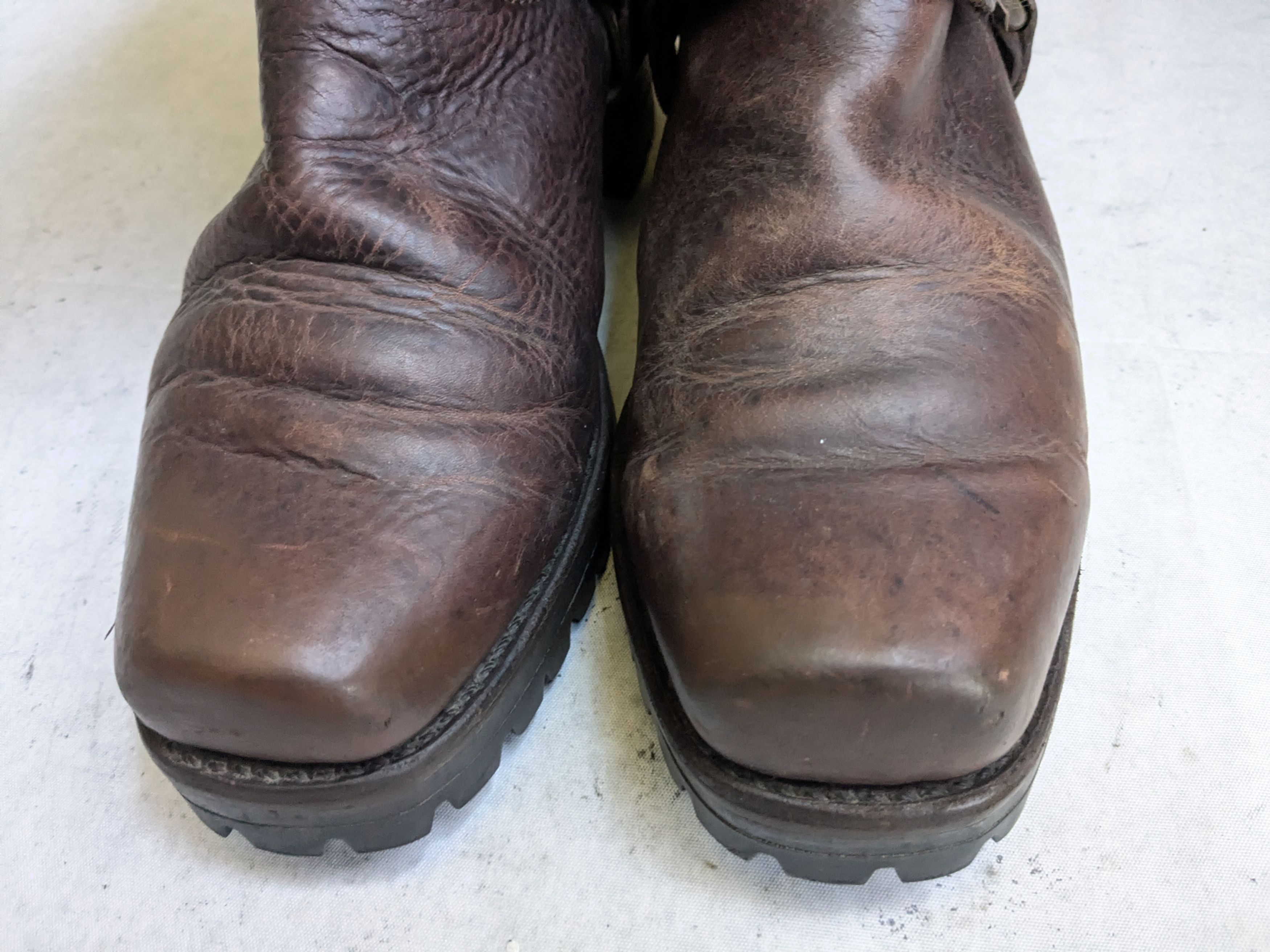 Frye Frye Harness Brown Leather 10 M Leather Buckle Size US 10 / EU 43 - 4 Thumbnail
