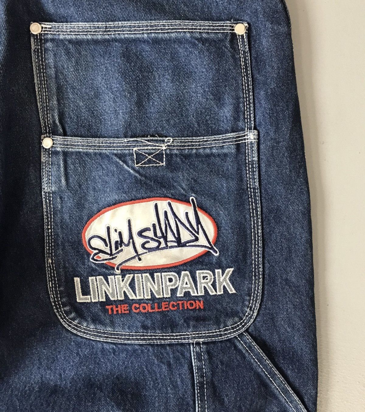 Eminem Vintage eminem linkin park embroidered denim Size US 35 - 8 Thumbnail
