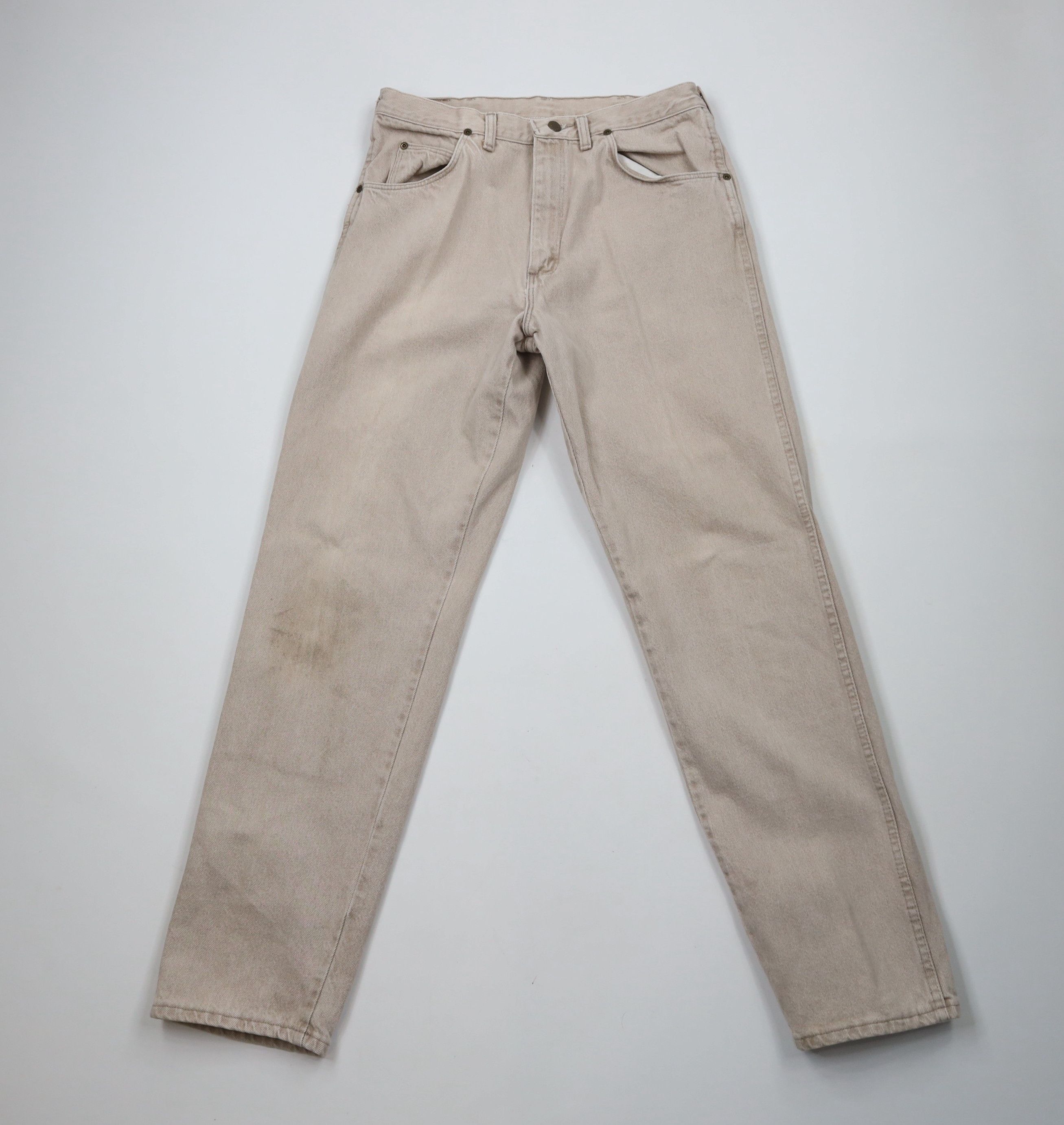 Vintage × Wrangler Vintage 90s Wrangler Fit Tapered Leg Denim Jeans Beige USA Size US 32 / EU 48 - 1 Thumbnail