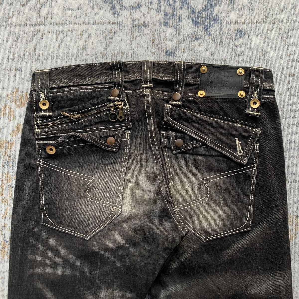 Japanese Brand Y2K Rare Semantic Design Gothic Punk Jeans Multi Zippers Size US 30 / EU 46 - 2 Thumbnail