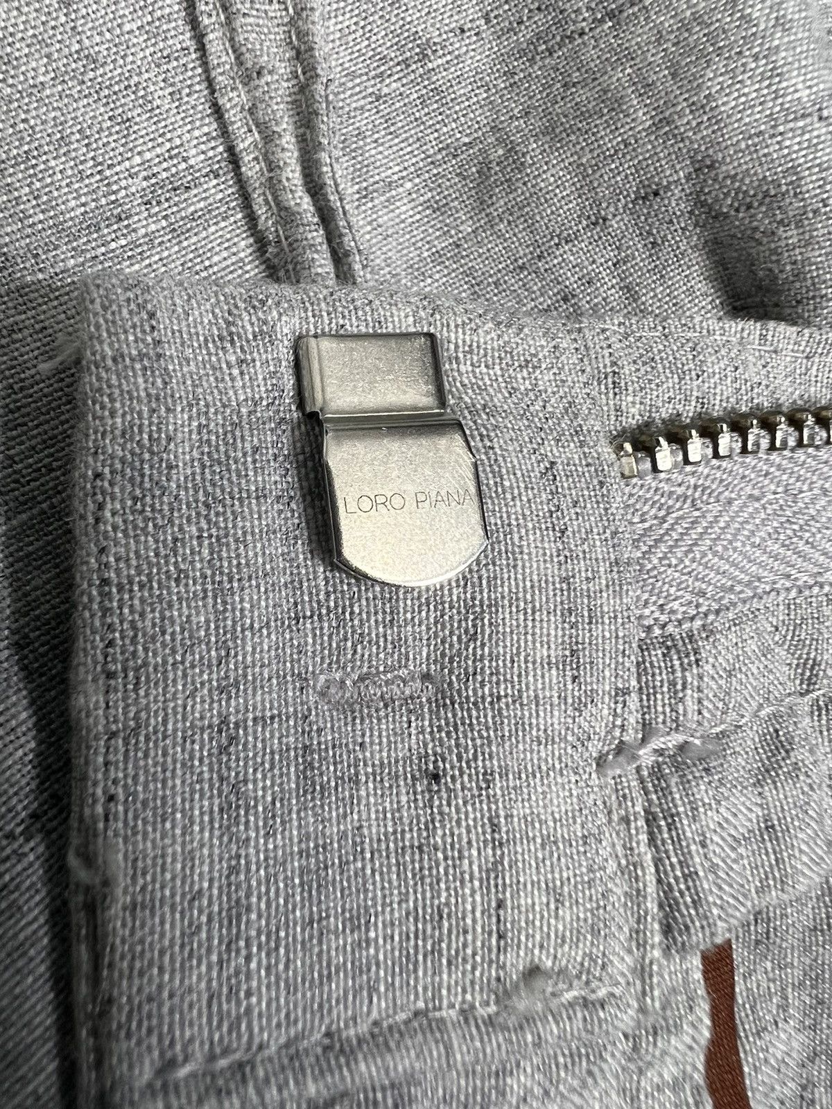 Loro Piana Loro Piana - Flax Virgin Wool Linen Blend Drawstring Trouser Size US 40 / EU 56 - 8 Thumbnail