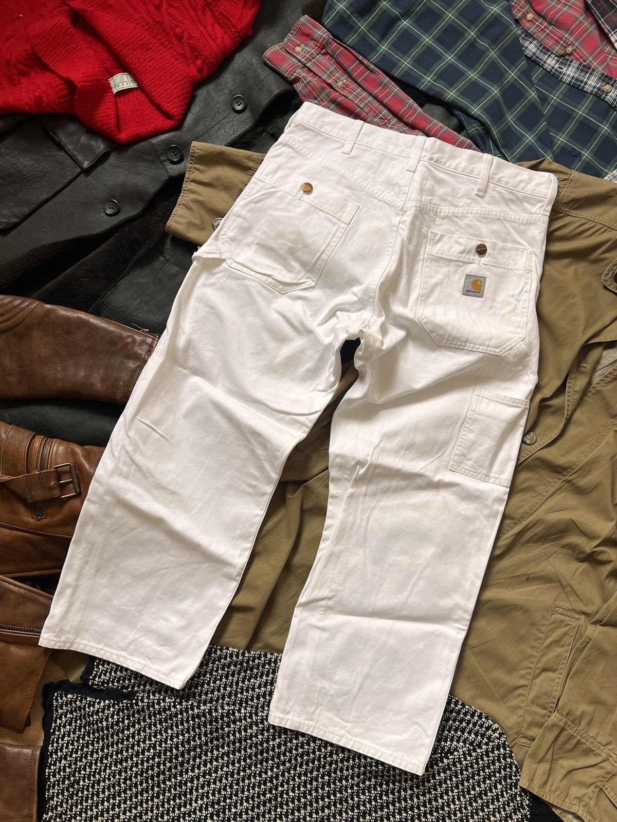 Carhartt × Junya Watanabe Junya Watanabe Carhartt Work White Denik Pants Joggers Size US 30 / EU 46 - 4 Thumbnail