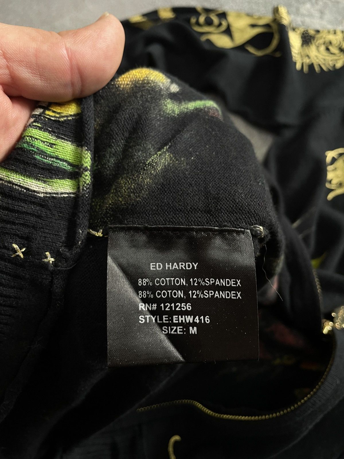 Ed Hardy VTG Ed Hardy Black Roses And Tiger Tattoo Logo Zip Hoodie Size M / US 6-8 / IT 42-44 - 9 Thumbnail