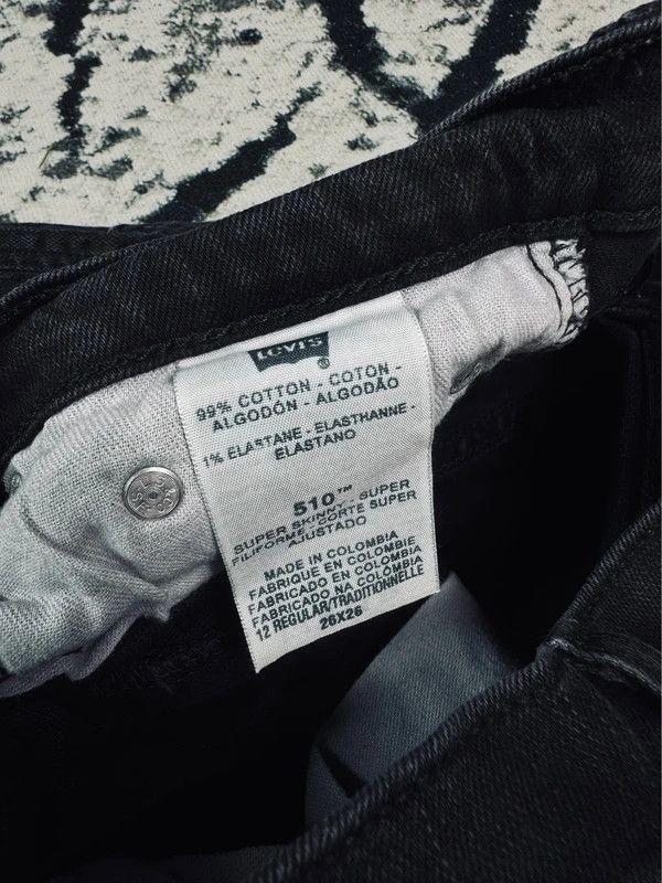 Levi's Levis 510 jeans trousers gray black 26 Size US 26 / EU 42 - 5 Thumbnail